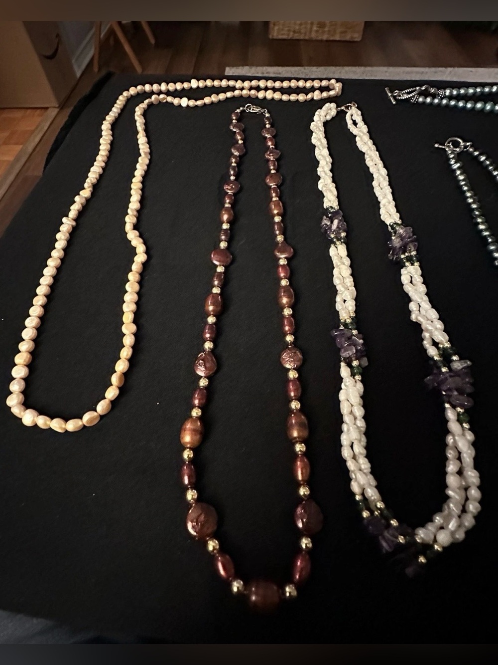 Vintage Freshwater Pearl Necklace Jewelry Lot - Picture 3 of 6